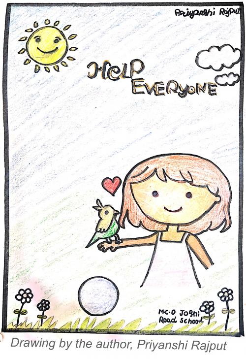 Drawing by the author, Priyanshi Rajput